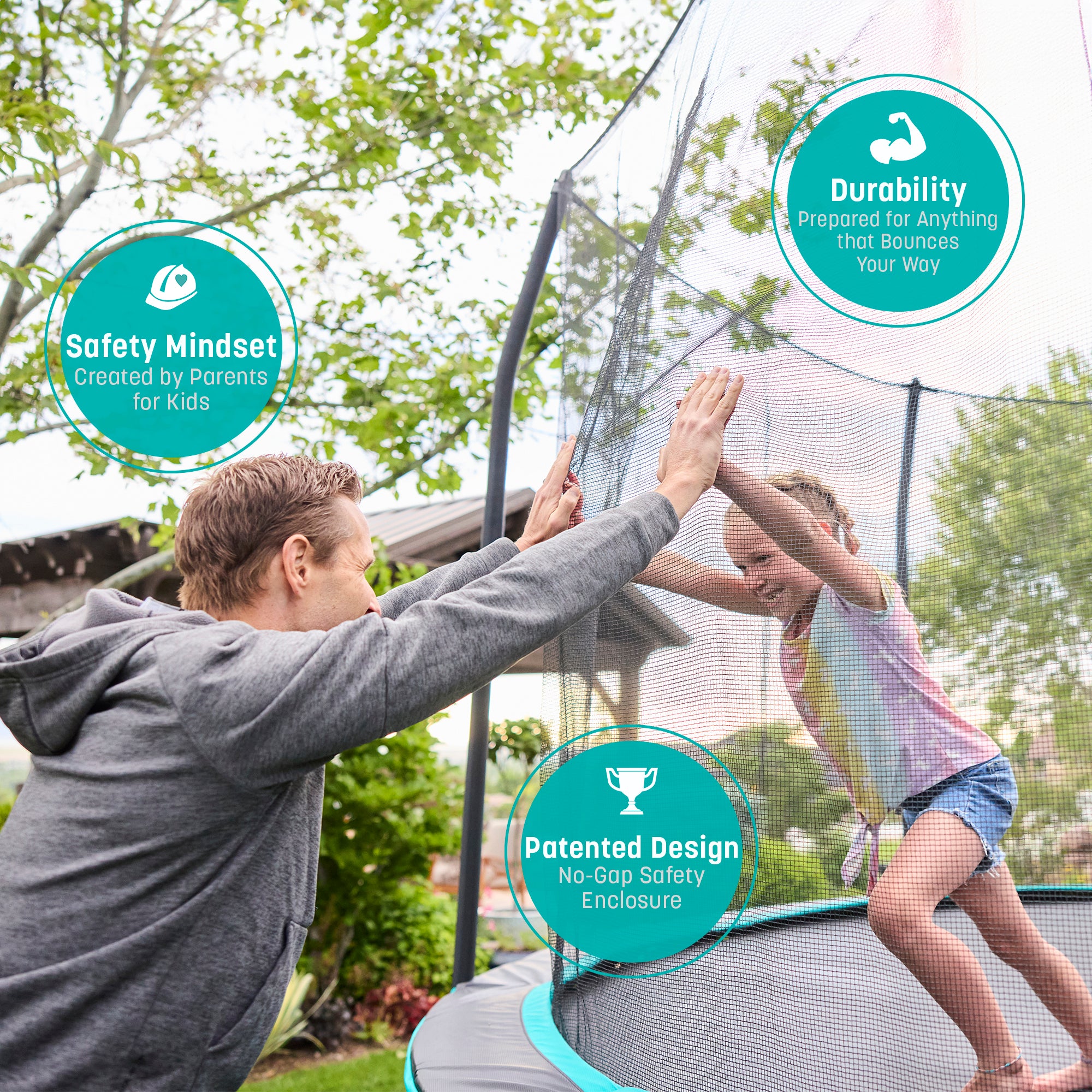 Signature Series 12' Round Outdoor Trampoline with Enclosure