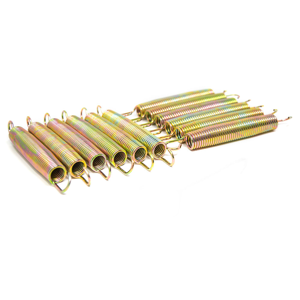 12 galvanized steel springs.