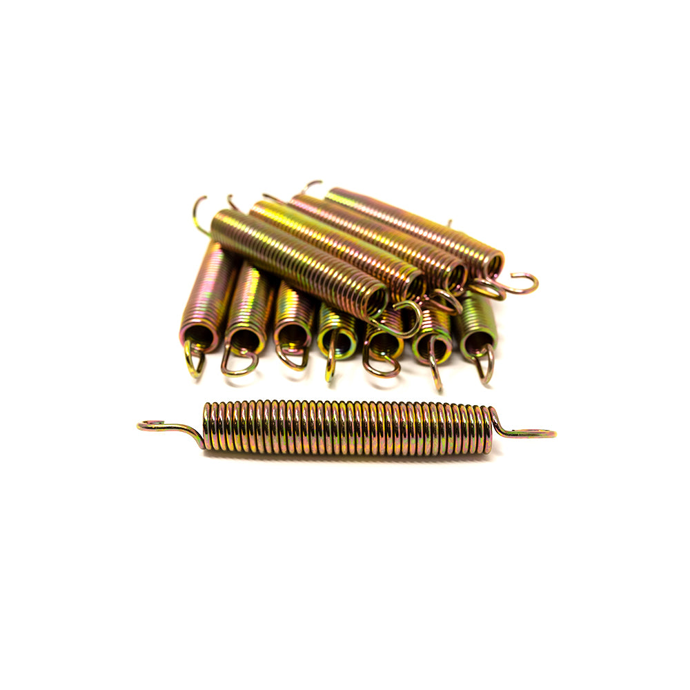 Pile of twelve 7-inch-long springs stacked on top of each other.