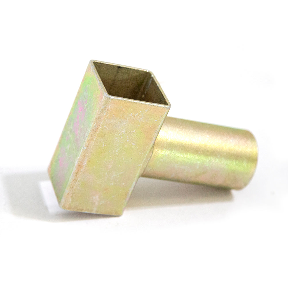 Replacement T-joint is laid on its side.