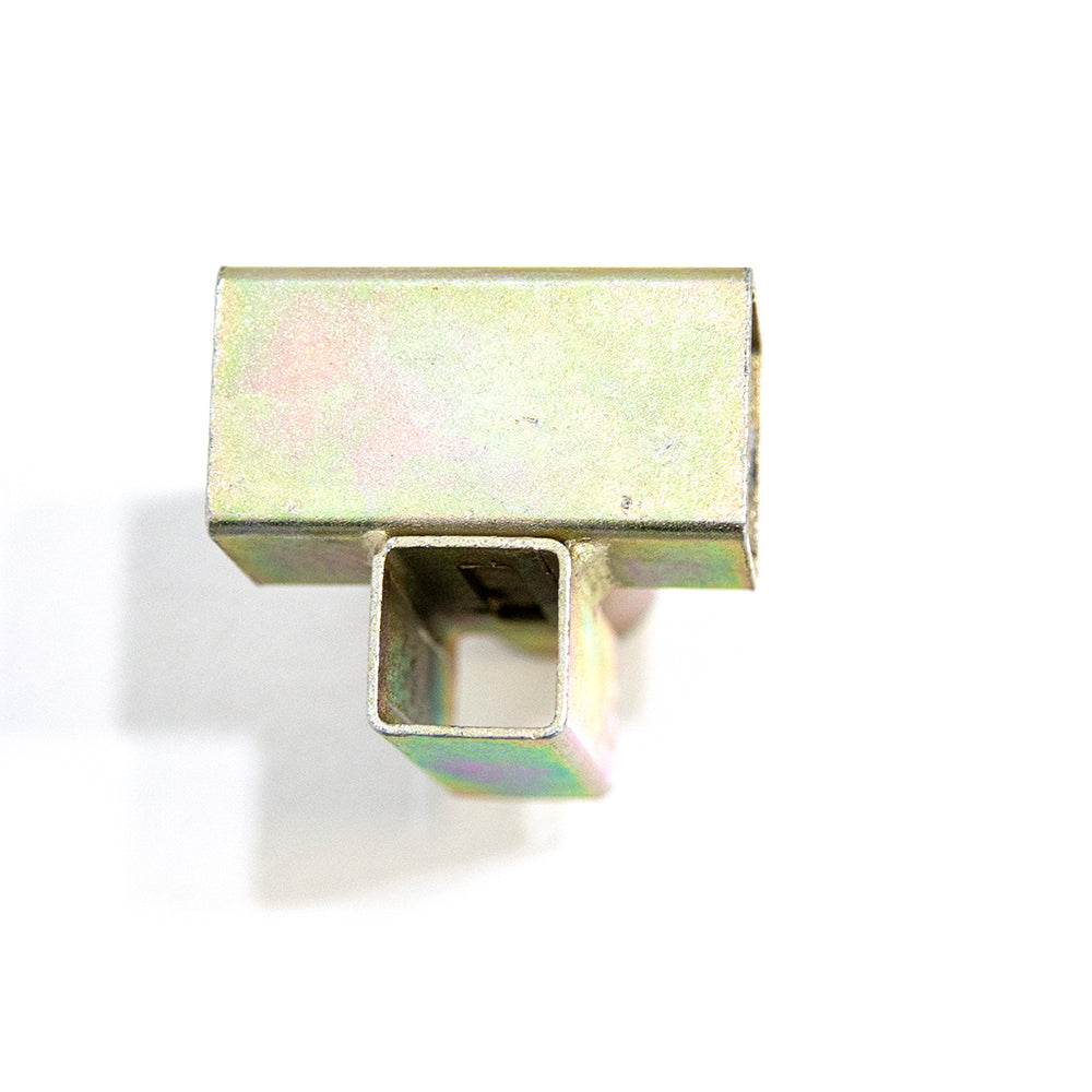 View of the trampoline t-socket from above.