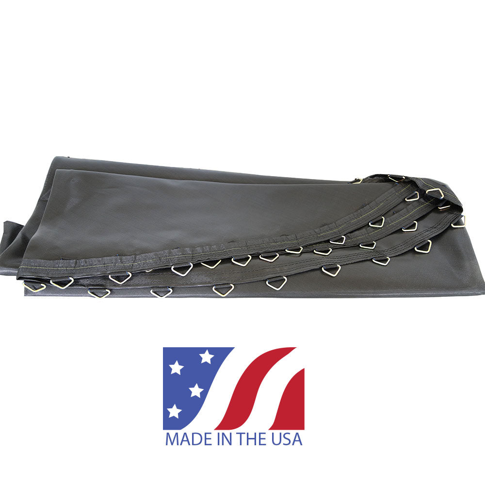 14-foot round jump mat that is made in the USA.