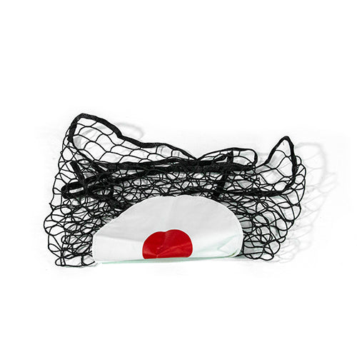 Net panel with bullseye folded in half.