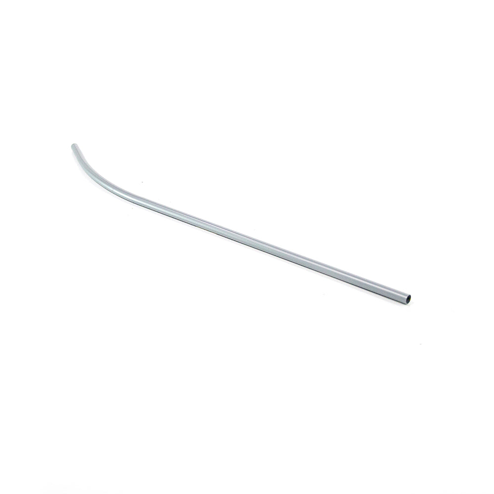 Curved enclosure pole made from powder-coated galvanized steel.
