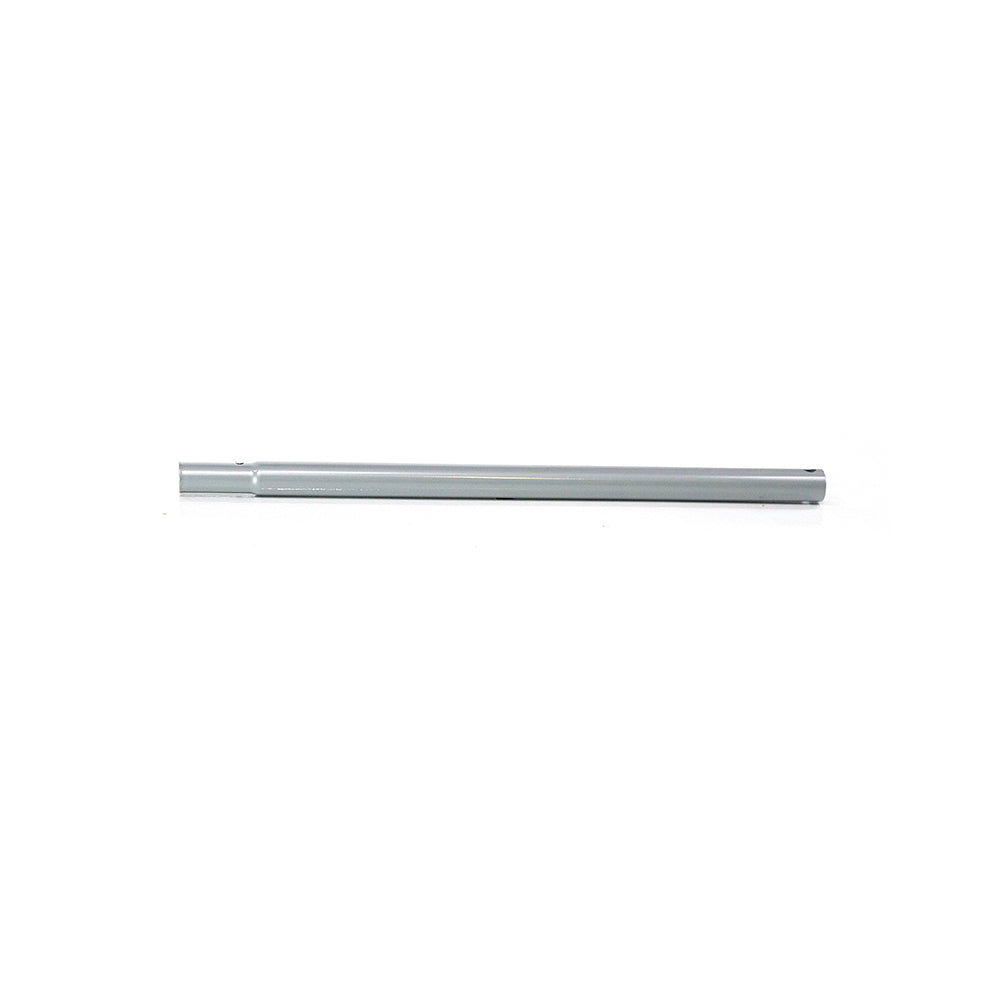 The galvanized steel tube has a sleek, silver-colored powder coating.