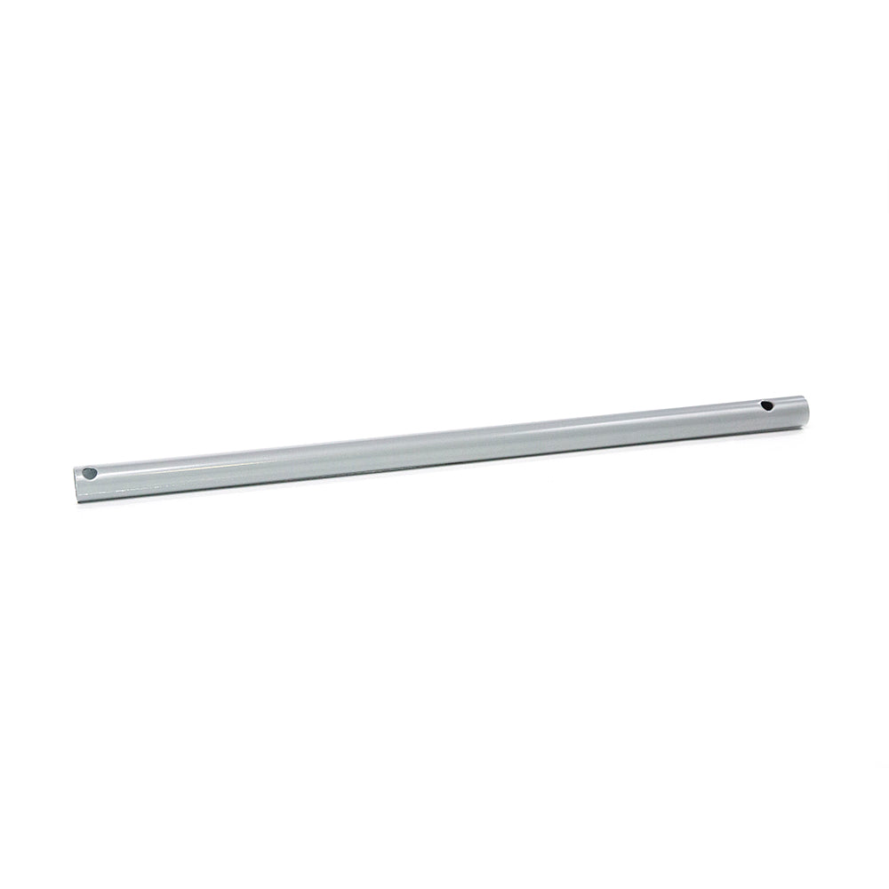 The straight tube has two holes, one on each end.