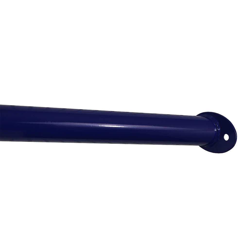 Closer view of the upright pole's flat bottom.