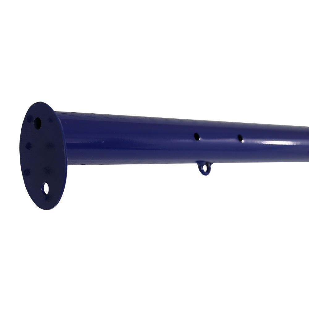 The upright tube has a flat base on one end of it.