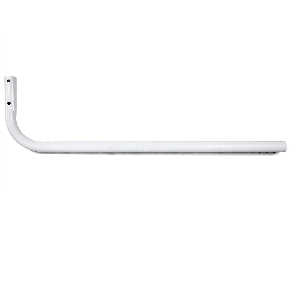 Tube forms the top corner of the soccer goal frame.