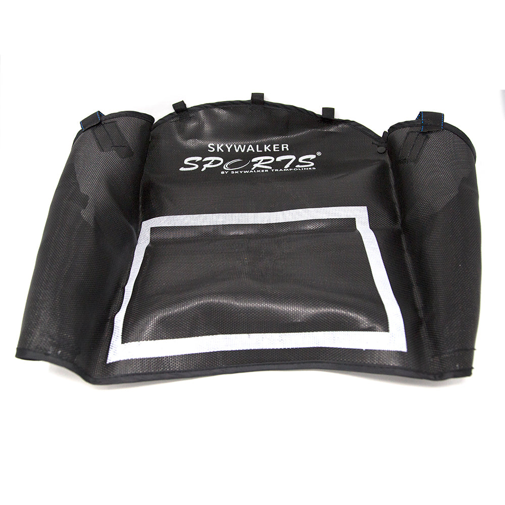 Black and white Skywalker Sports basketball backboard.