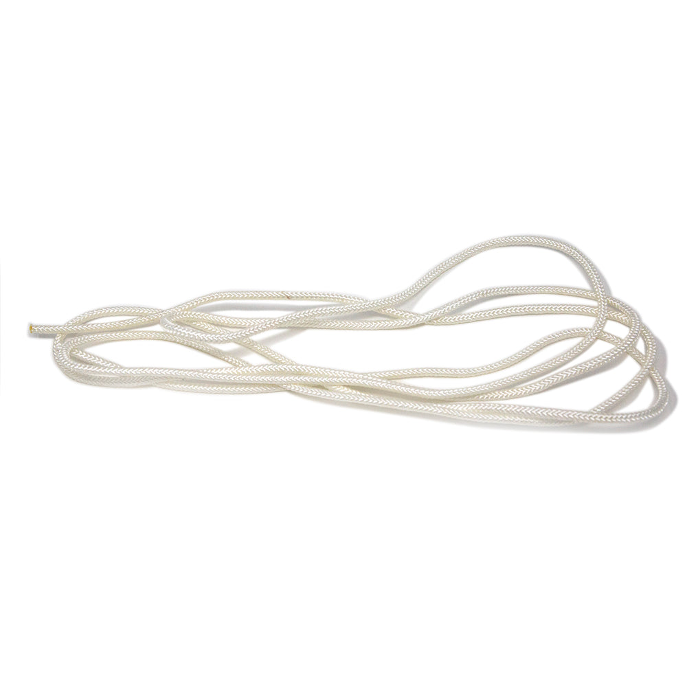 White cord for basketball hoop accessory.