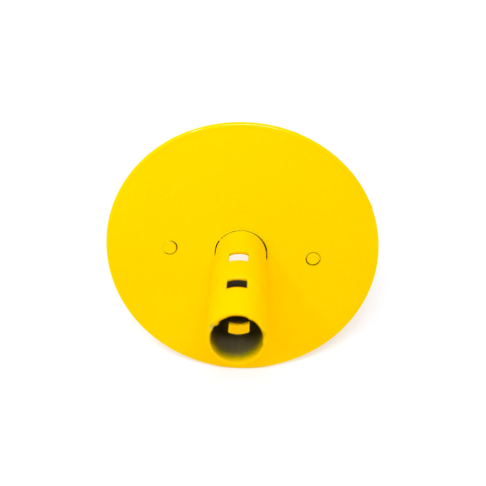 Yellow stake attached to yellow bar.