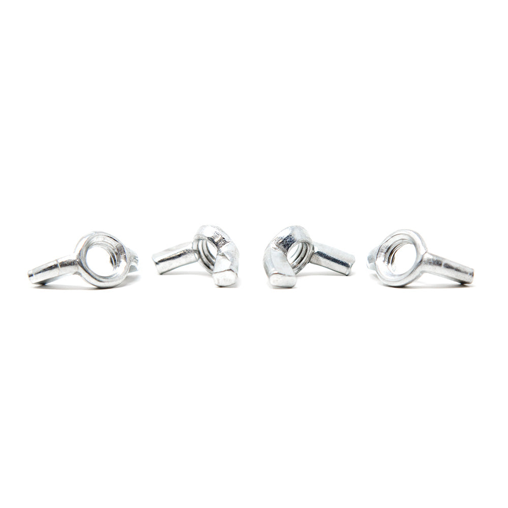 M8 wing nuts go with the replacement bolts.