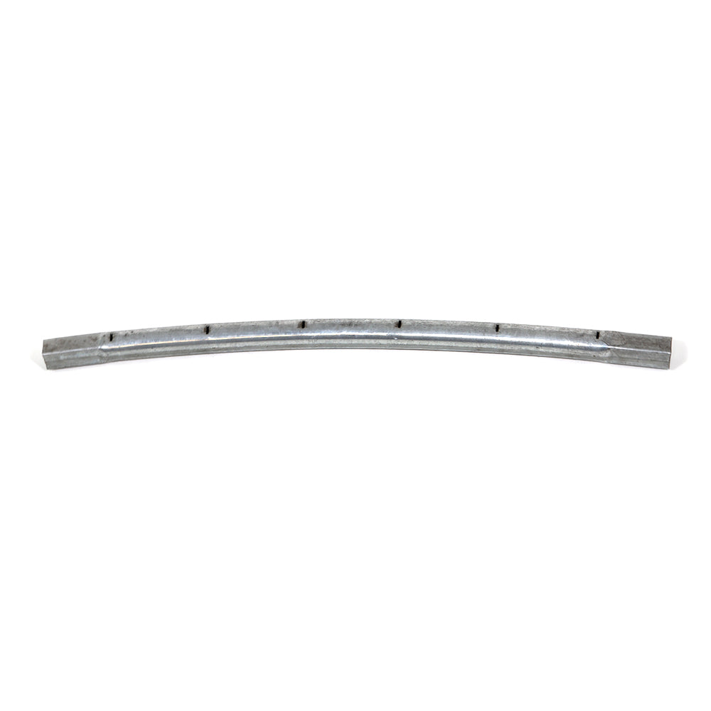 This main frame tube is made of rust resistant galvanized steel and has six frame holes in it.