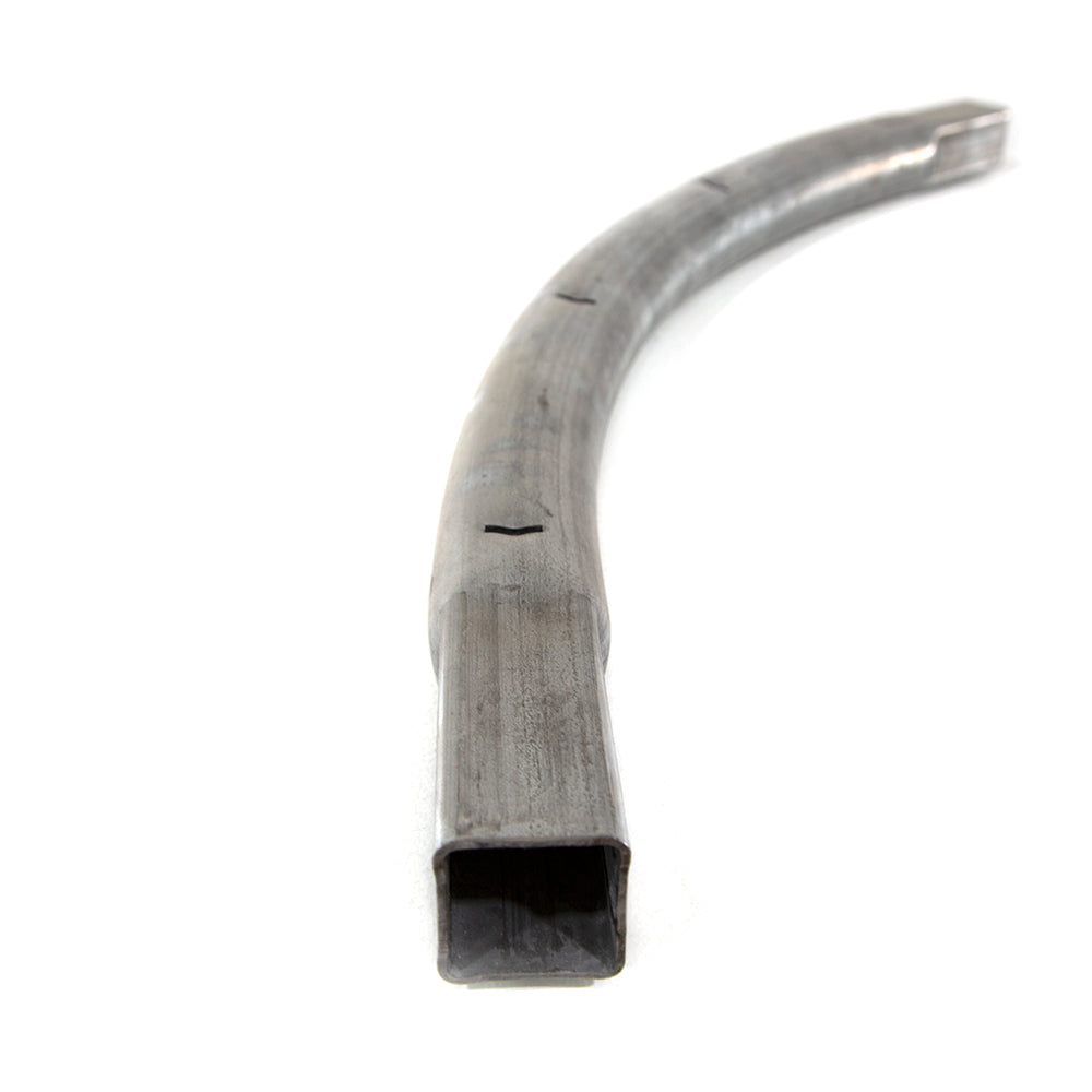 The main frame corner tube has squared ends.
