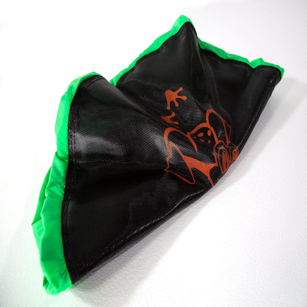 The jump mat is made from shiny black polypropylene.