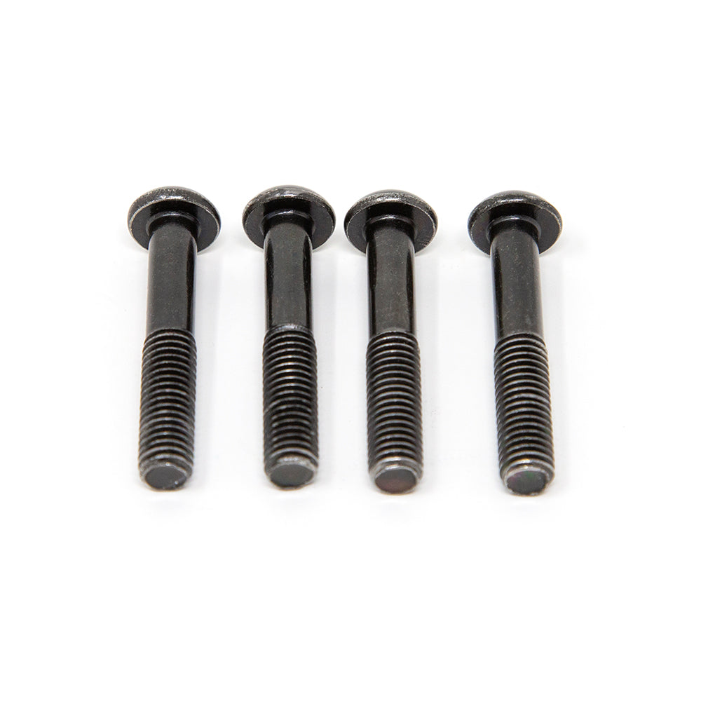 Black M8 bolts lined up so you can see their length.