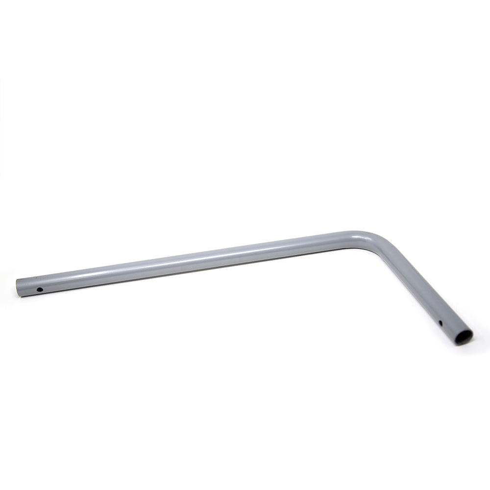 The replacement upper frame tube has a hole on each end.