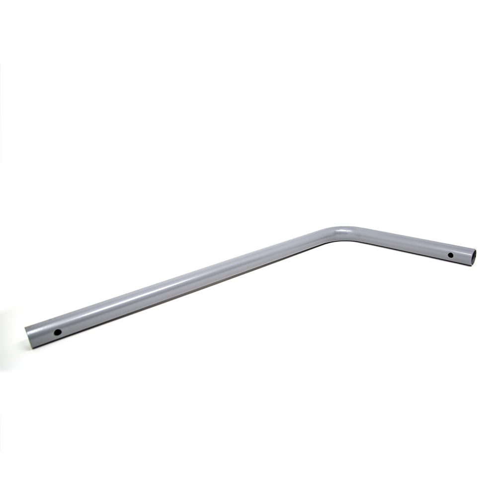 The right upper frame tube is created from silver powder-coated steel.