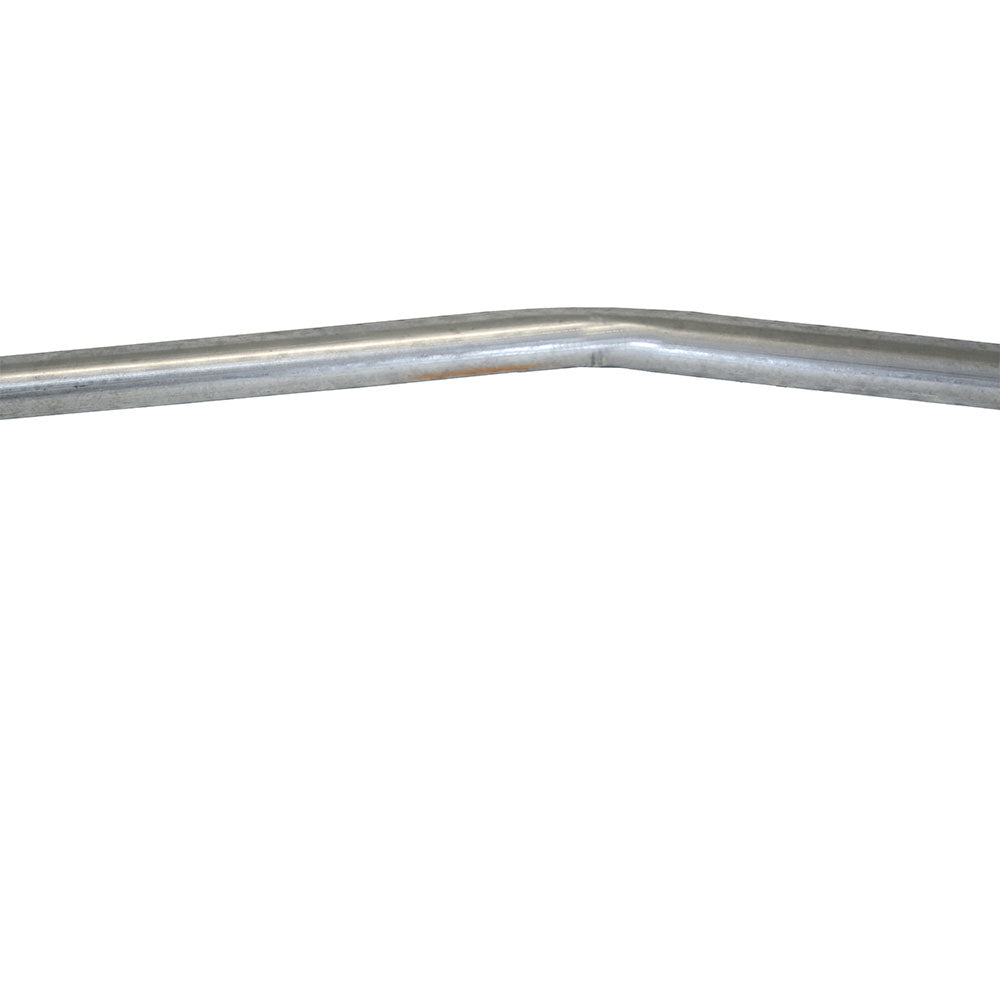 The upper enclosure tube is curved.