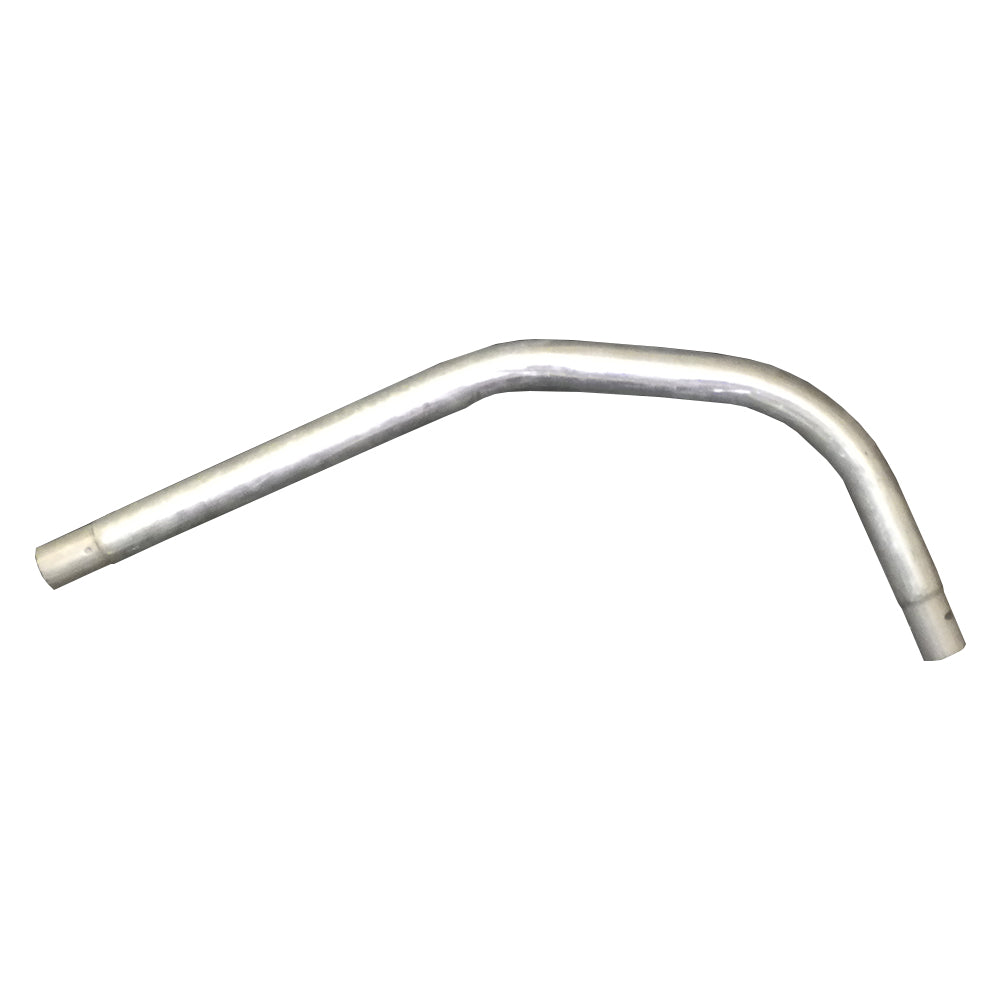 Curved trampoline leg with male end.