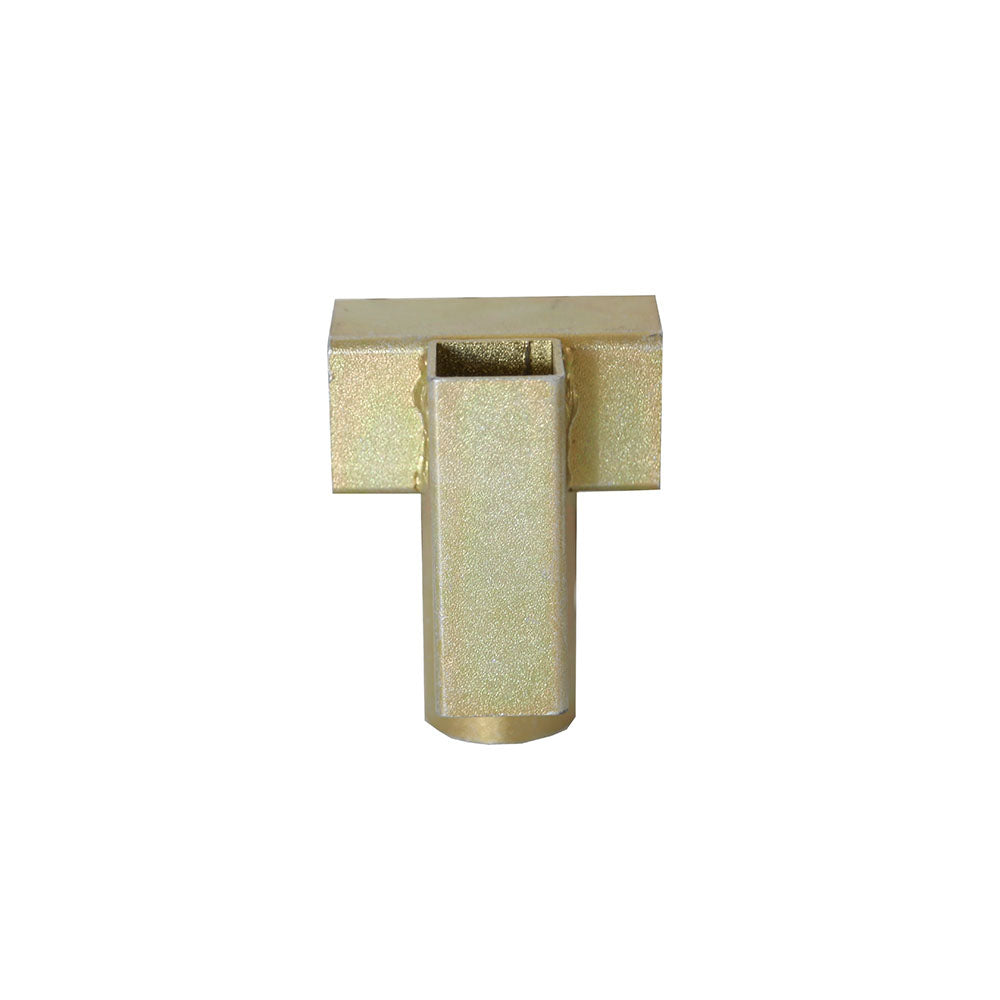 Steel T-socket compatible with 10-foot round trampolines.