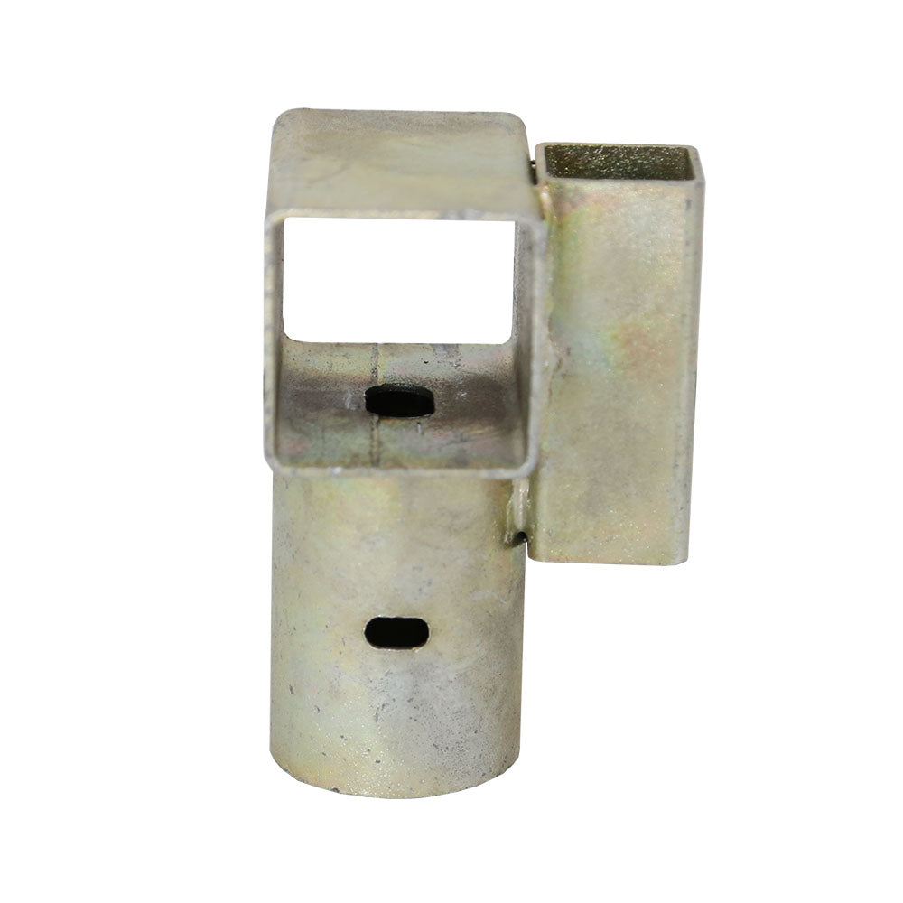 T-socket turned to the side so you can see through it.