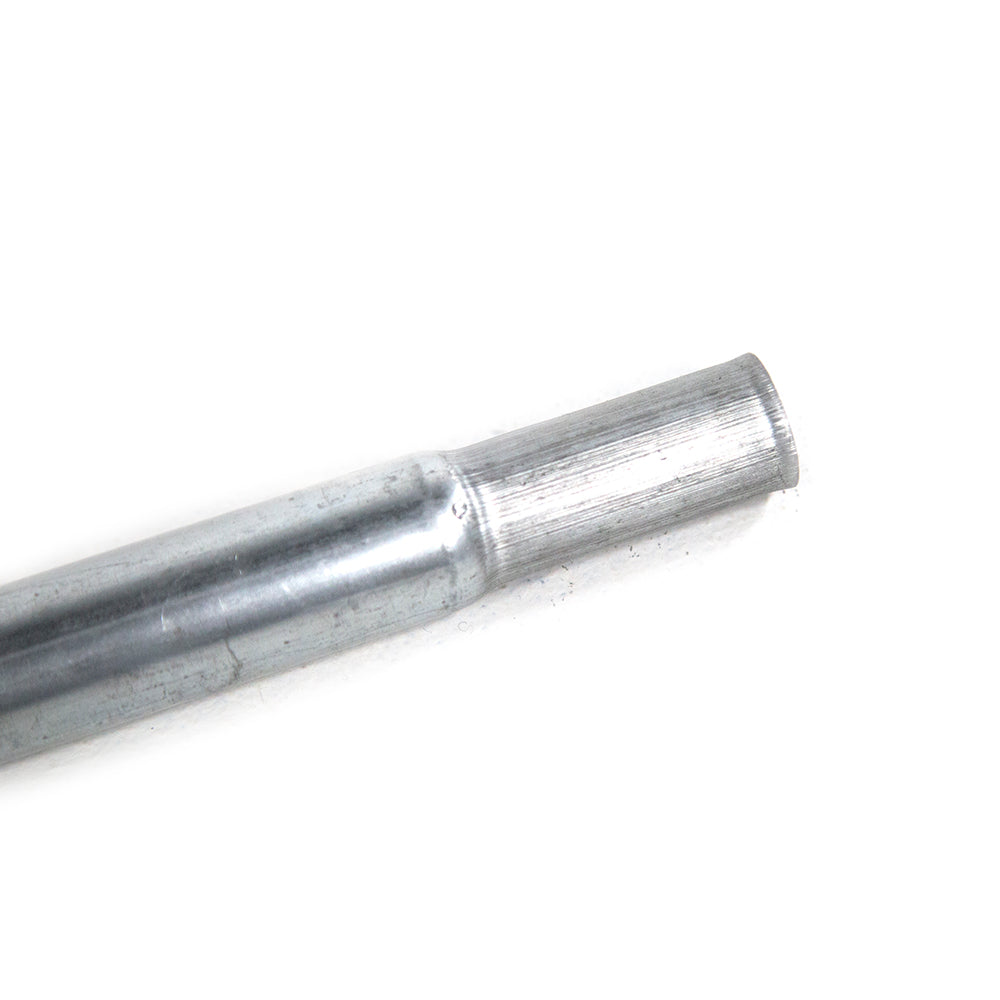 Lower enclosure straight tube made from galvanized steel.