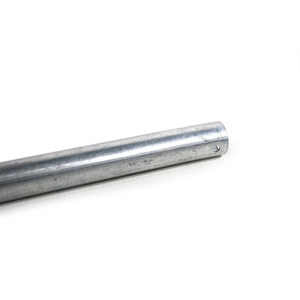 Closer view of one end of the curved tube.