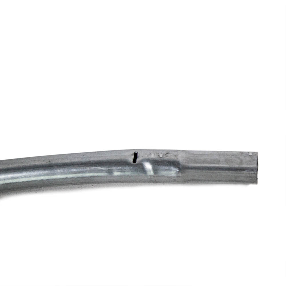 Close-up view of the end of the top tube.