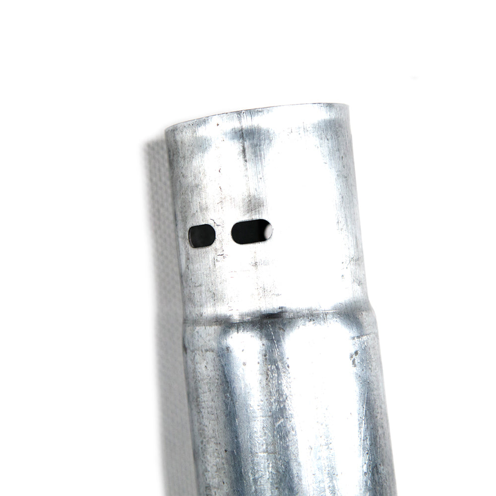 The end of the leg has holes for it to be screwed and bolted together.