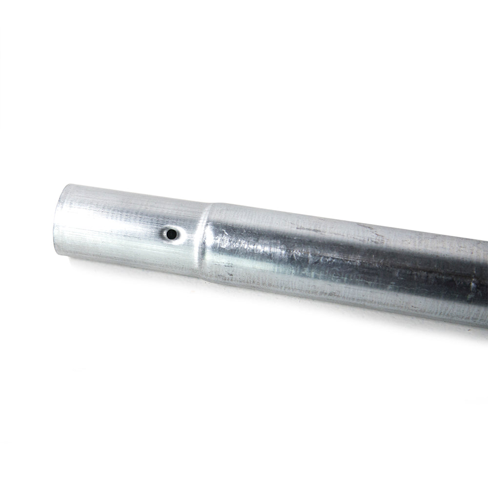 Straight tube has rounded ends to attach with other poles.