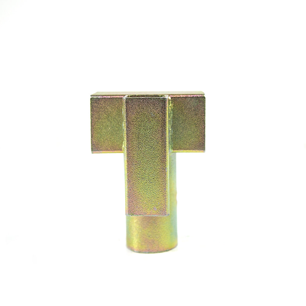 Galvanized steel T-socket designed for 16-foot round trampolines.