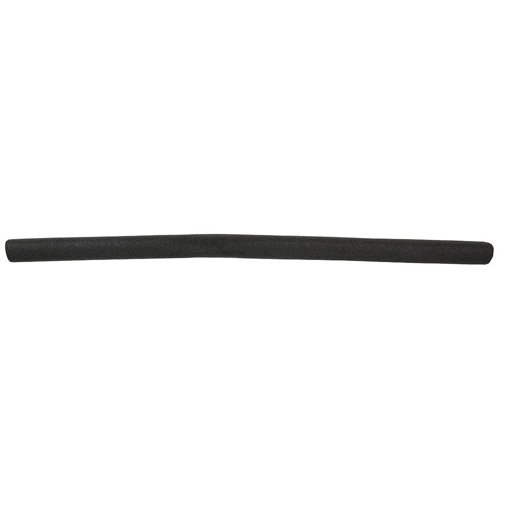Black foam sleeves for enclosure poles.