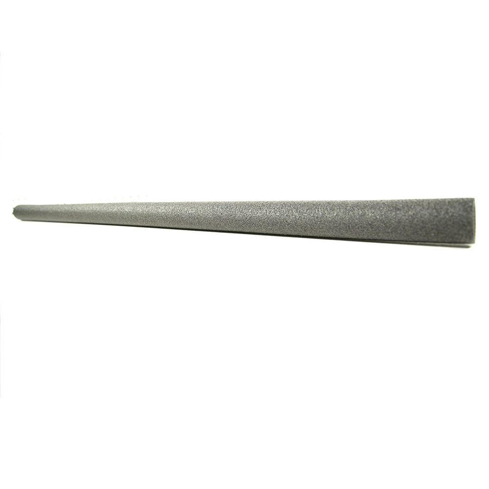Gray foam is used to cover enclosure poles.