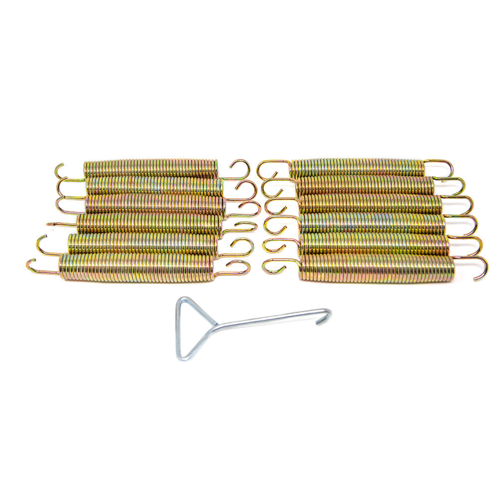 12 springs placed into 2 piles of 6.