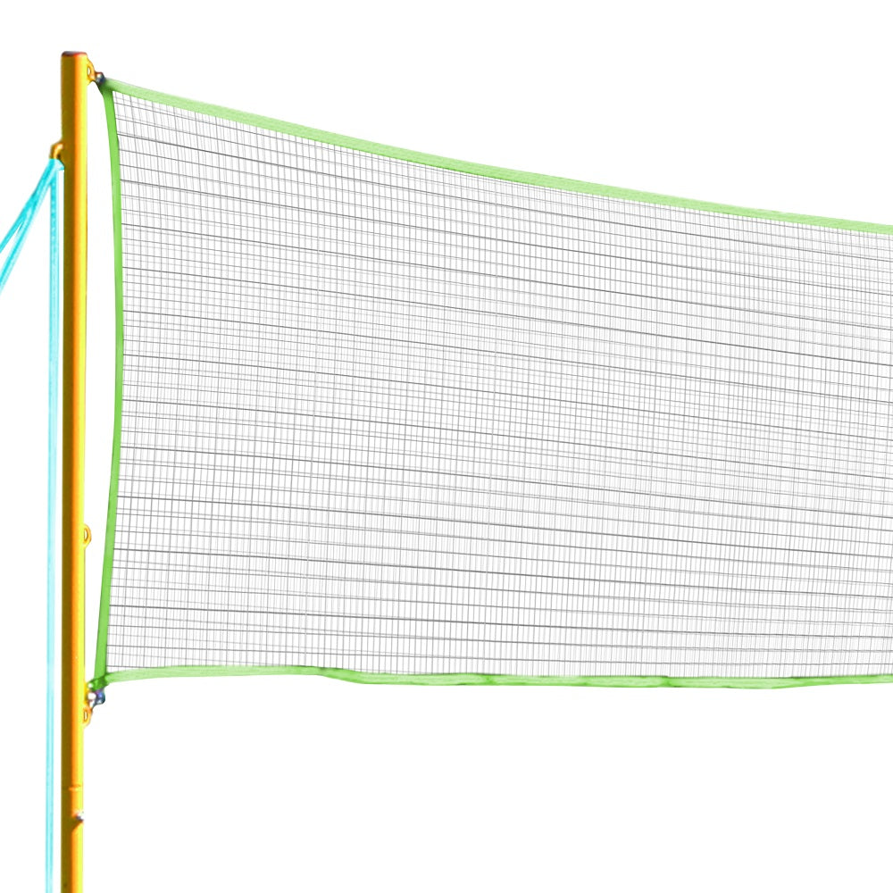 Close-up view of the volleyball netting.