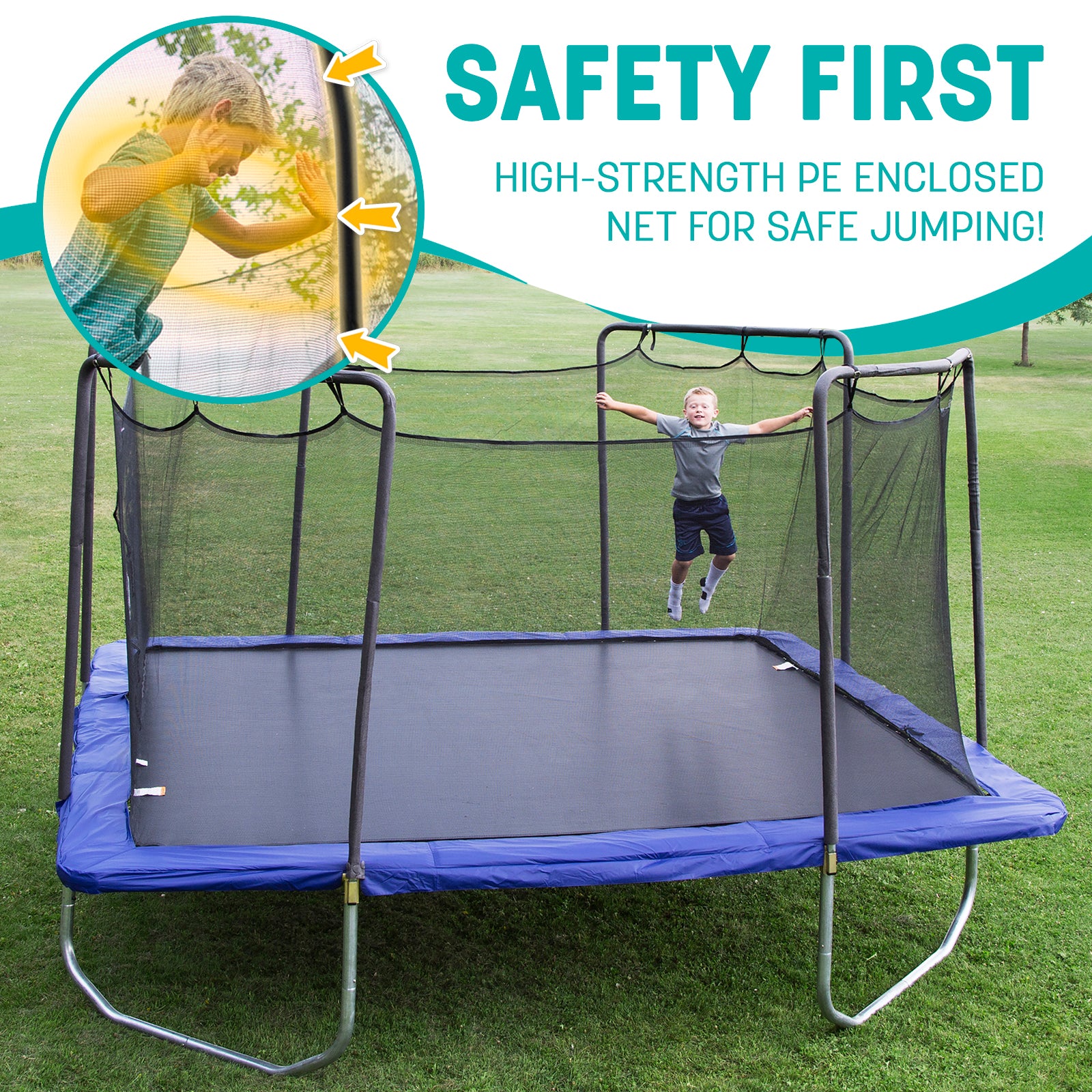 Skywalker Trampolines | Blue 15 Ft Square Trampoline