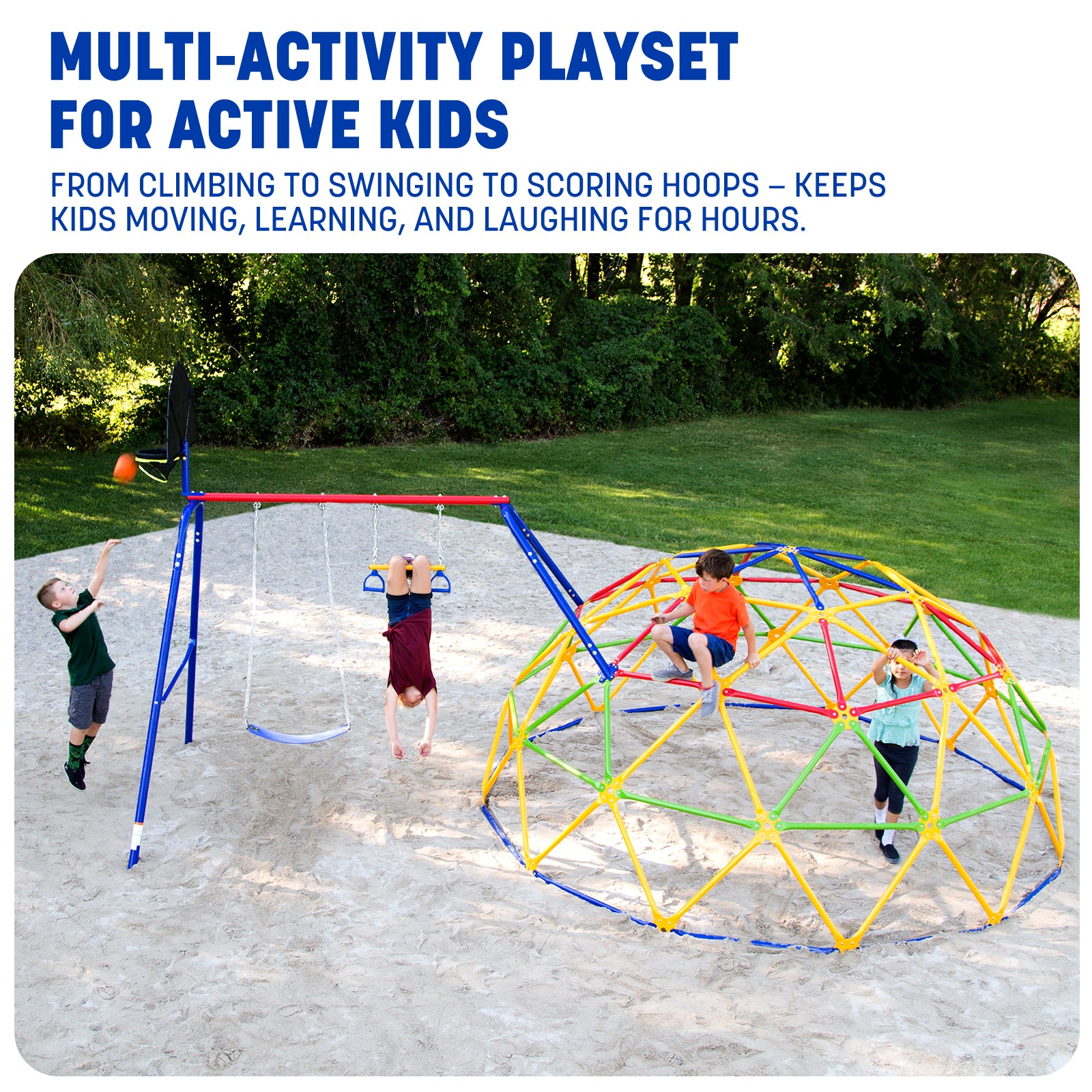 ActivPlay Geo Dome Climber with Swing Set