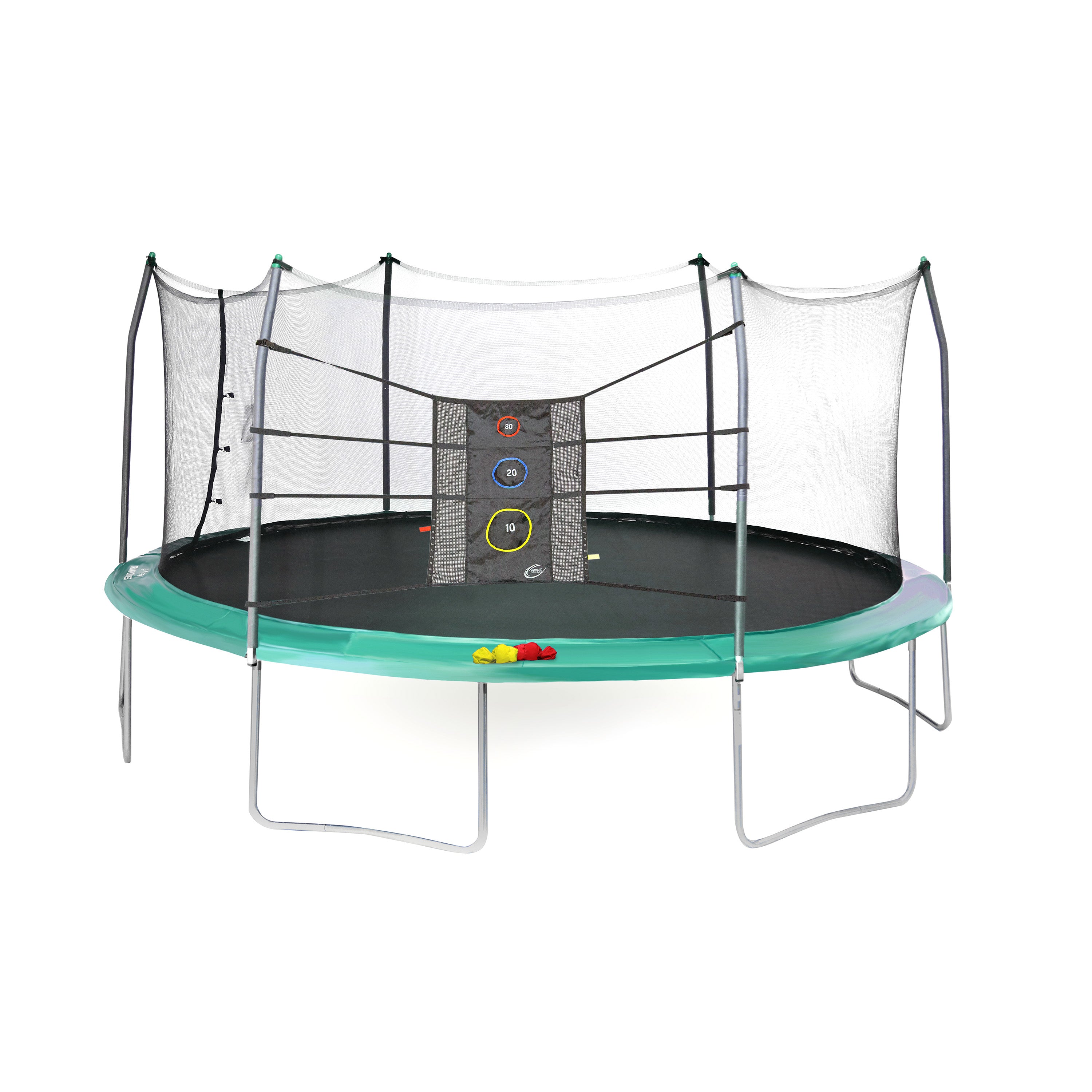 17' Oval with Enclosure Net and Triple Toss Game
