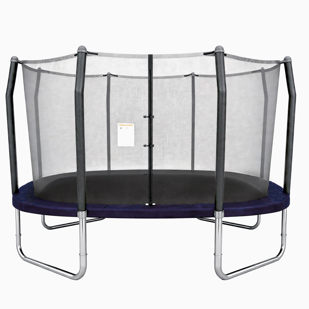 13' Square Trampoline with Lighted Spring Pad- Navy