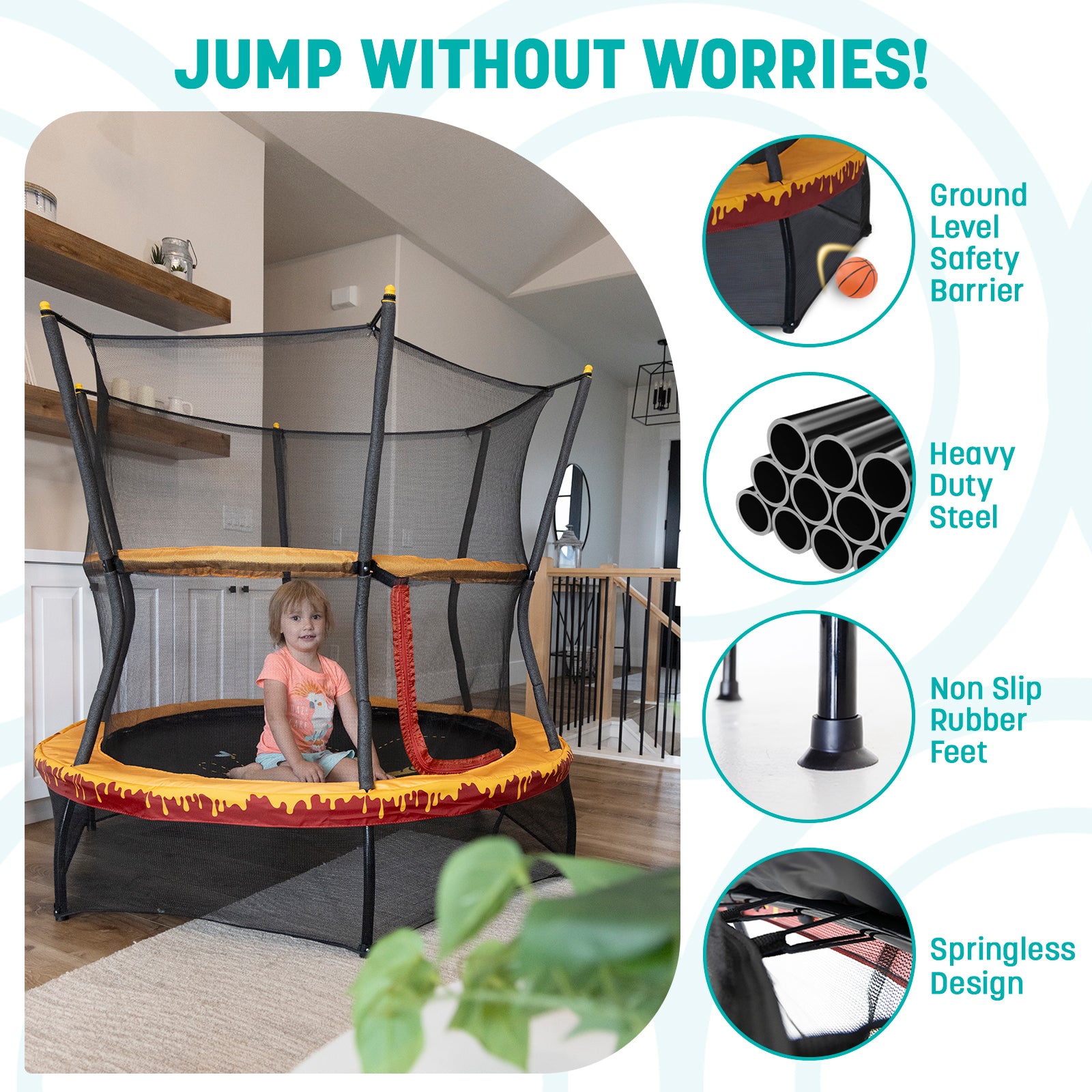 Skywalker Trampolines 60in Winnie the Pooh Mini Trampoline for Kids