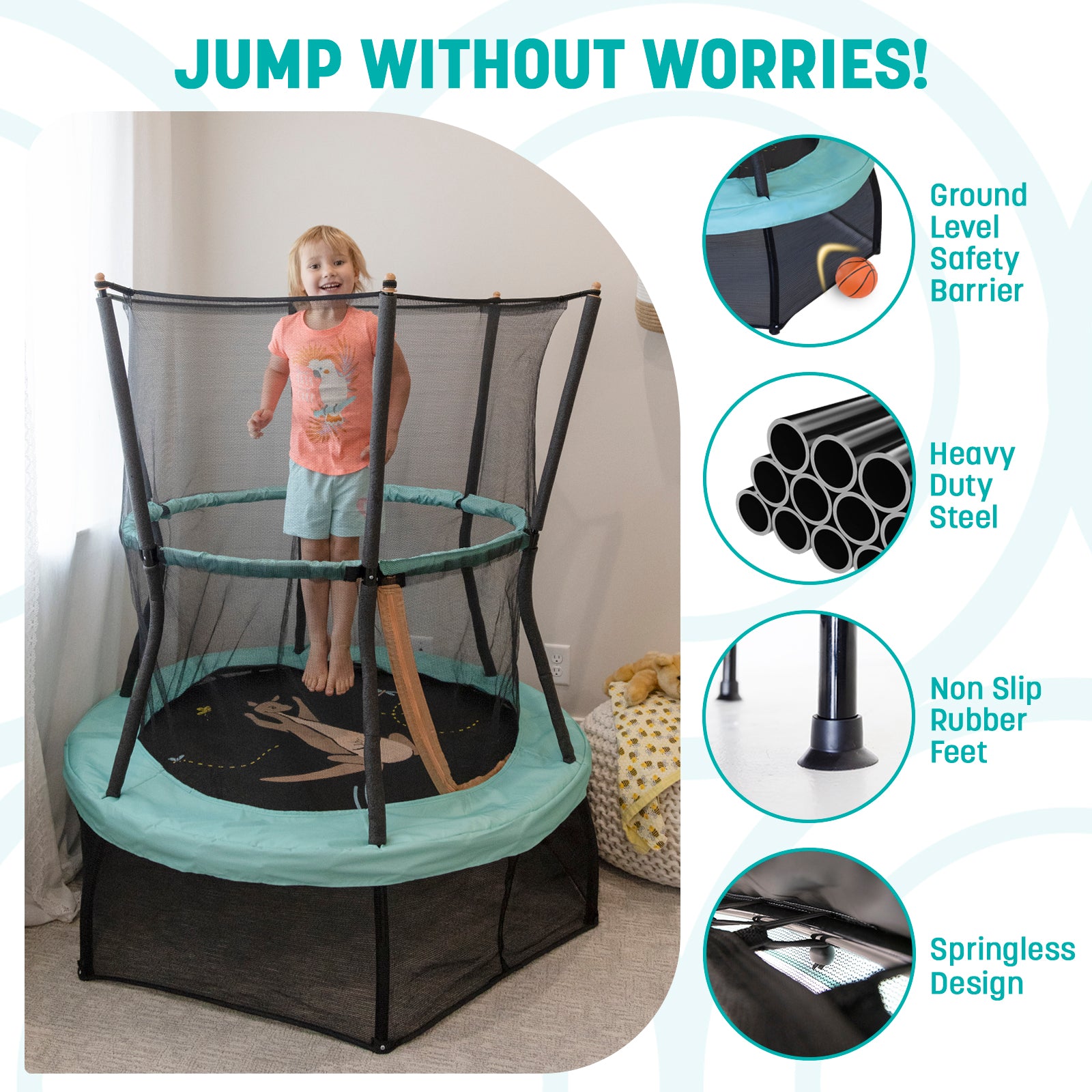 Skywalker Trampolines 48" Kanga Mini Trampoline for Kids