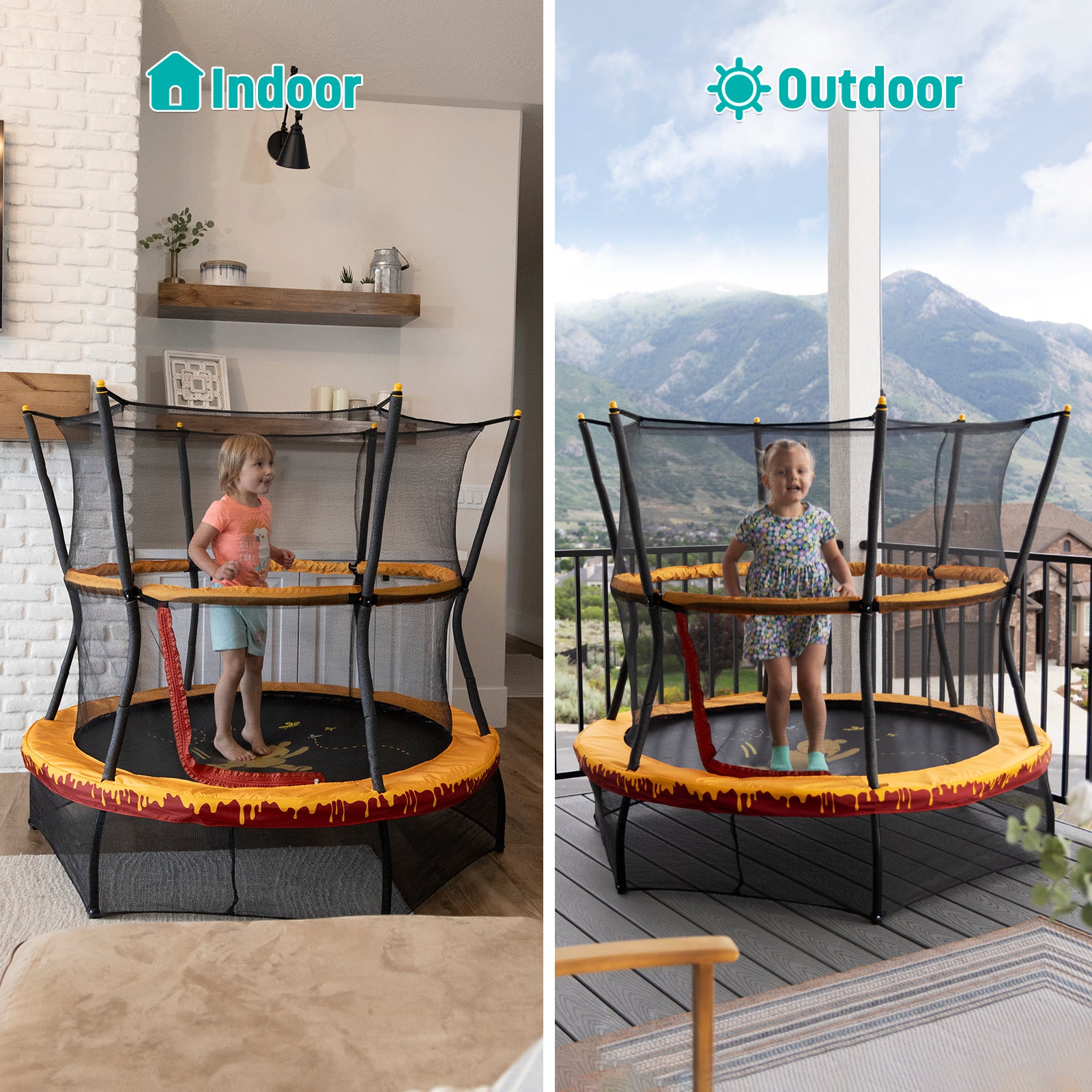 Skywalker Trampolines 60in Winnie the Pooh Mini Trampoline for Kids