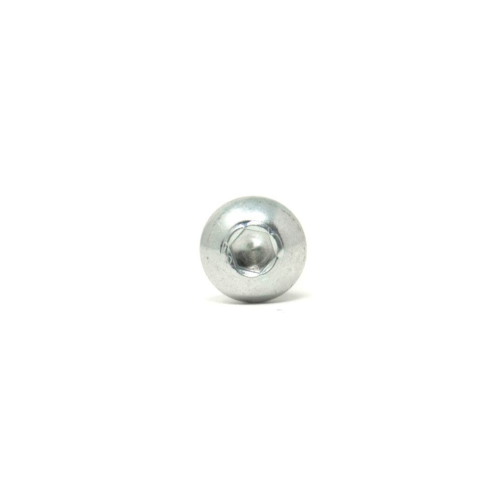 M8x35mm button bolt seen from the front. 