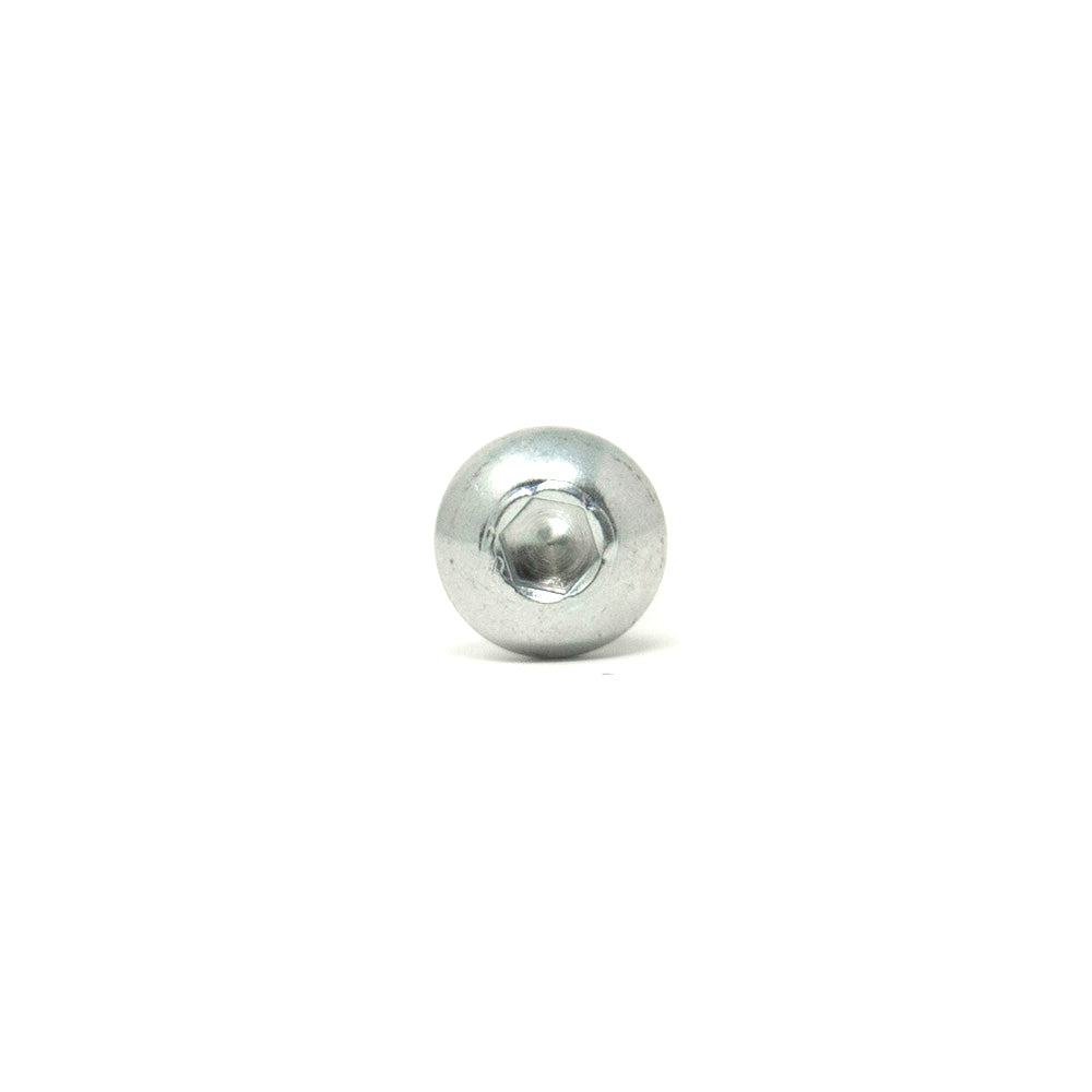 M8x35mm button bolt seen from the front. 