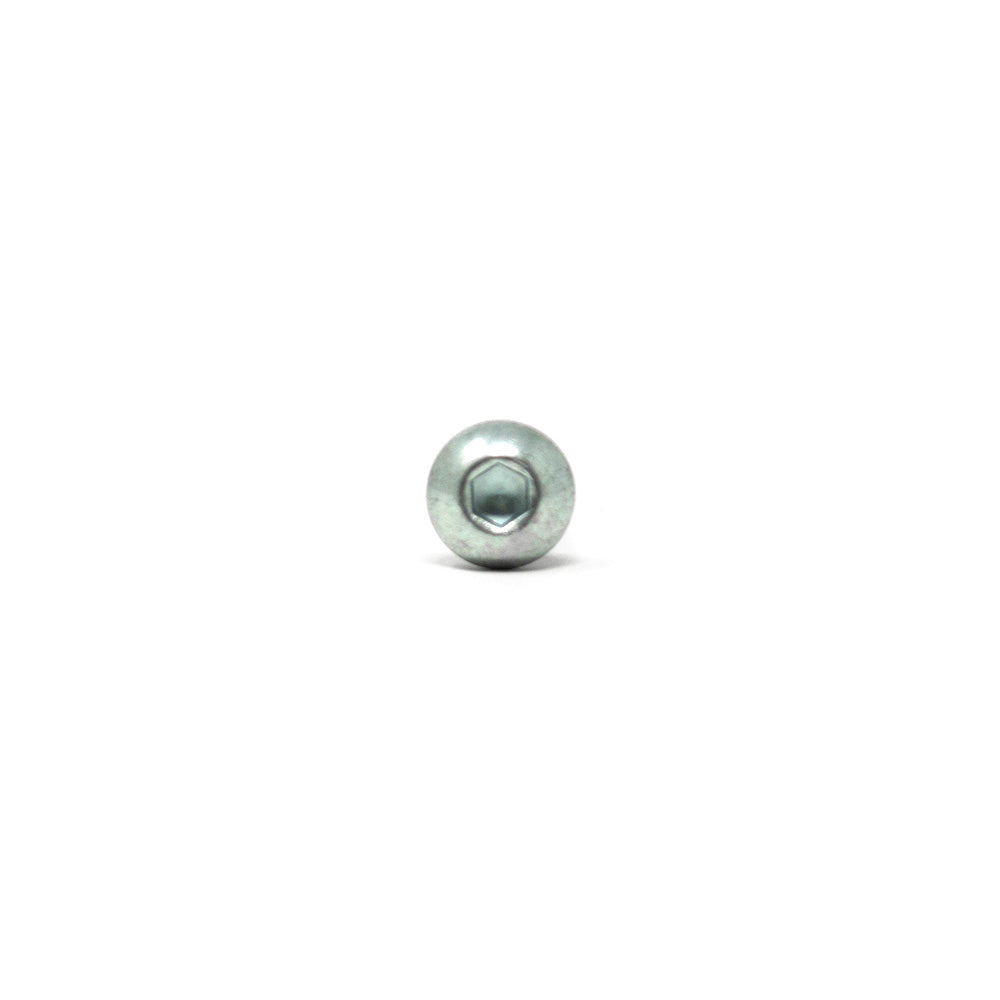 Button bolt seen from the front view. 