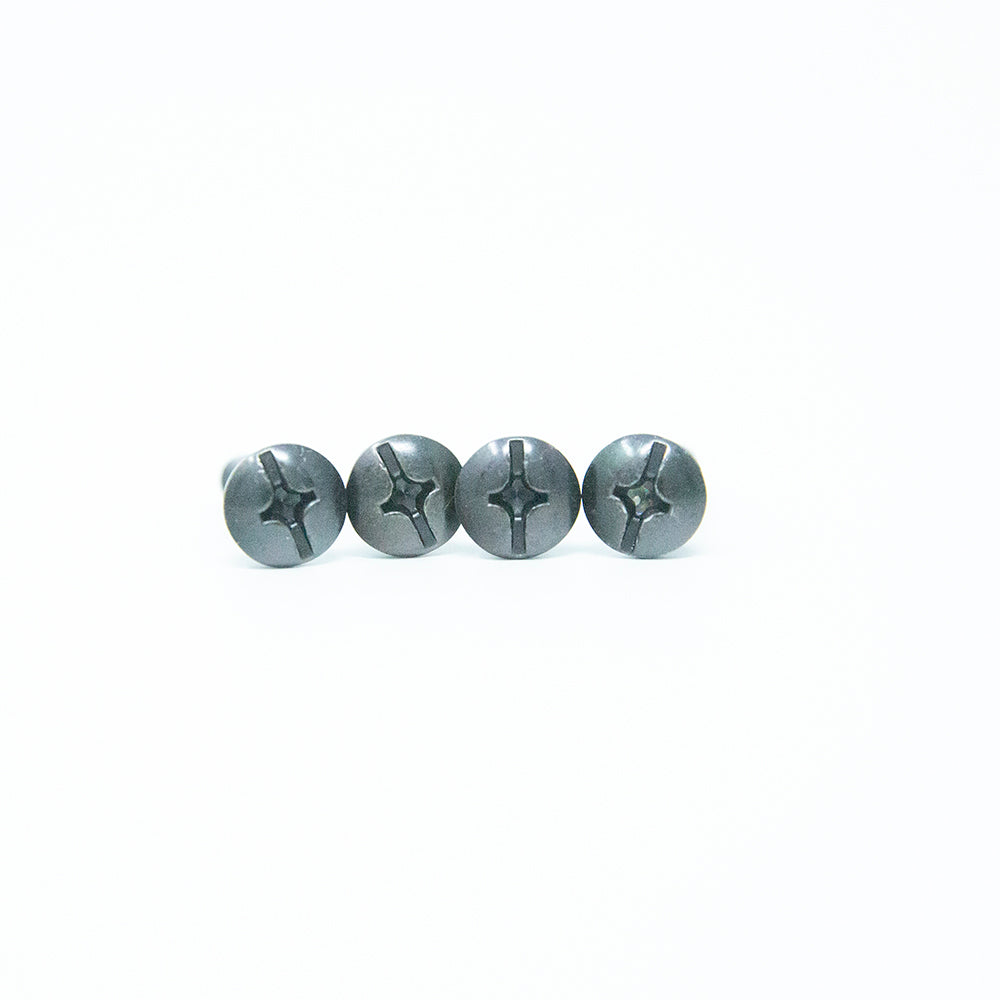 Four black M6x30mm bolts seen from the front. 