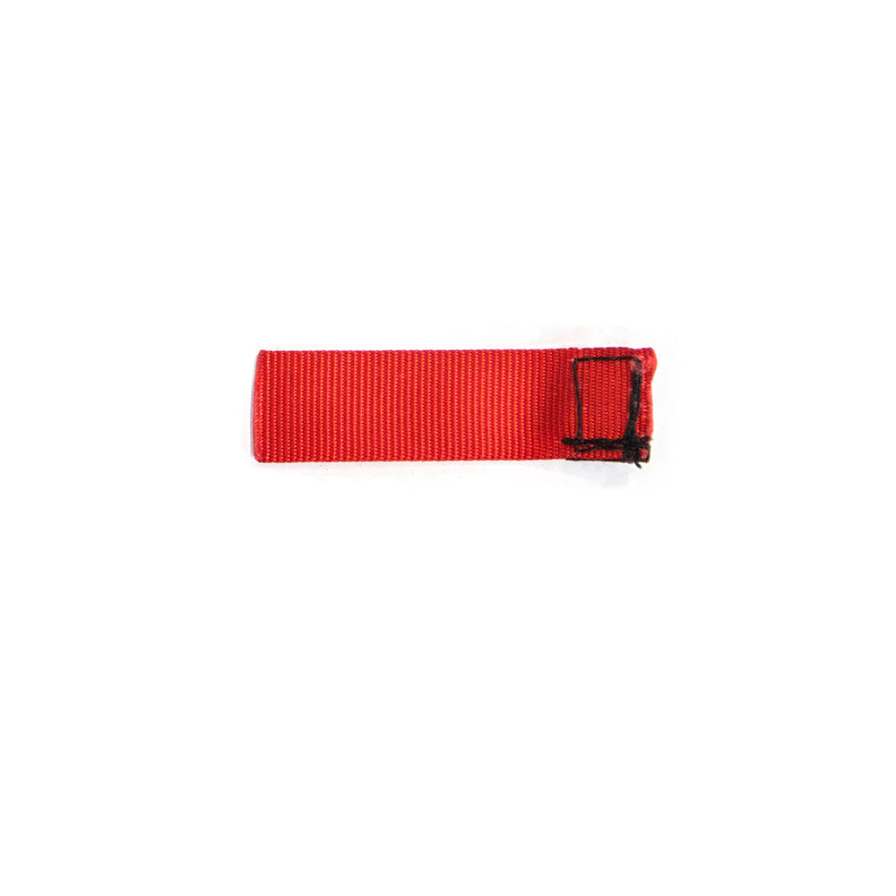 Replacement red score tag designed for keeping score during toss game. 