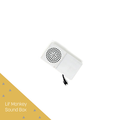 White sound box for 55-inch Lil' Monkey mini trampoline. 